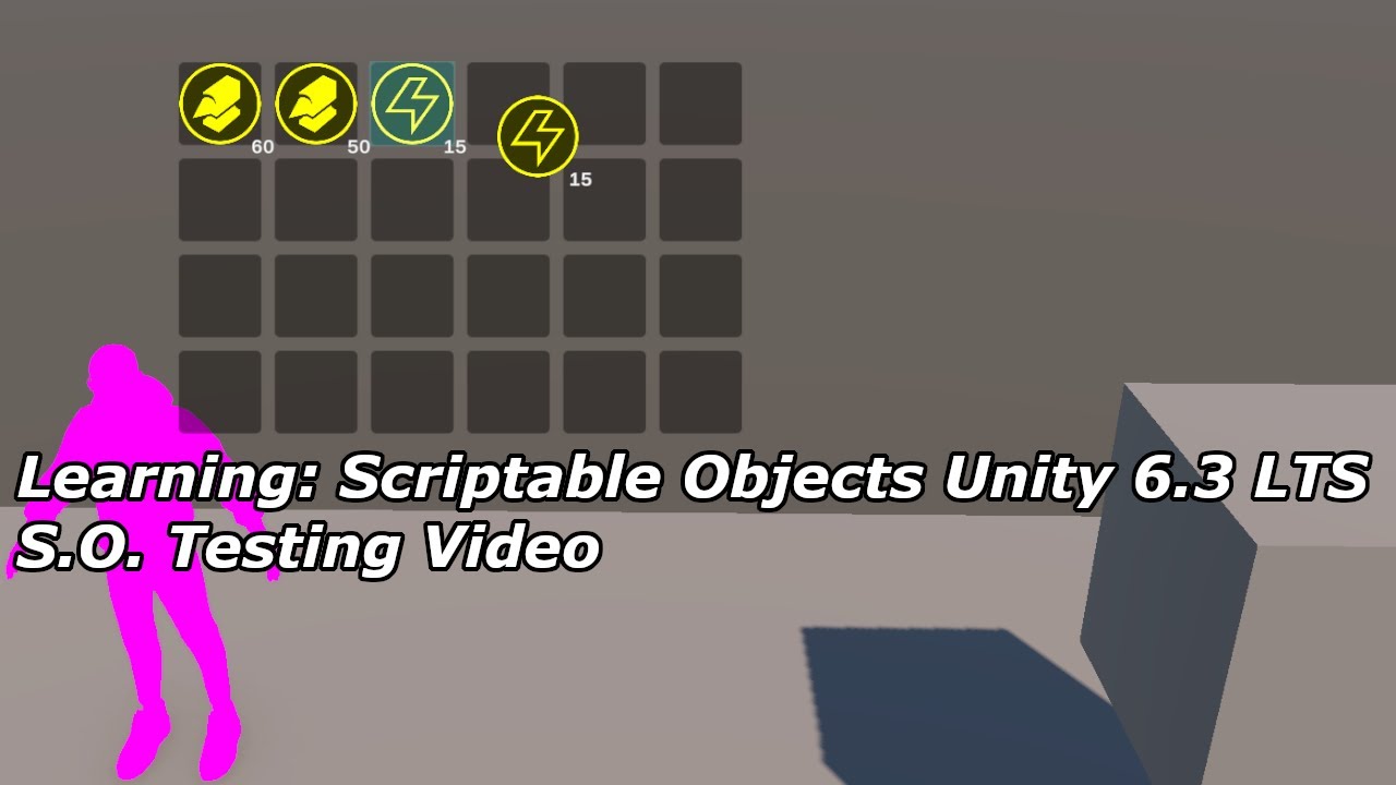 Scriptable Objects Testing (Unity Development / Learning) - YouTube