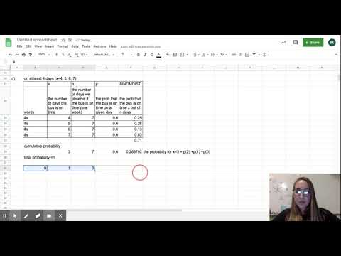 Calculating Cumulative Binomial Probabilities with Google Sheets