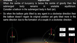 Lecture 34 Buoyancy   Stability of submerged object