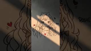 Cute Anime Girl Drawing ♥️ #shorts#youtubeshorts#animedrawing#drawing#sahinnasreen