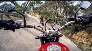 2015 Ducati Scrambler Icon & Full Throttle on board video, Valencia, Spain (Ducati Academy)