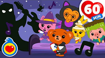 Cinco Monstruos Saltando En La Cama 👻🧛 Y Más Canciones Divertidas de Halloween (60 Min) | Plim Plim