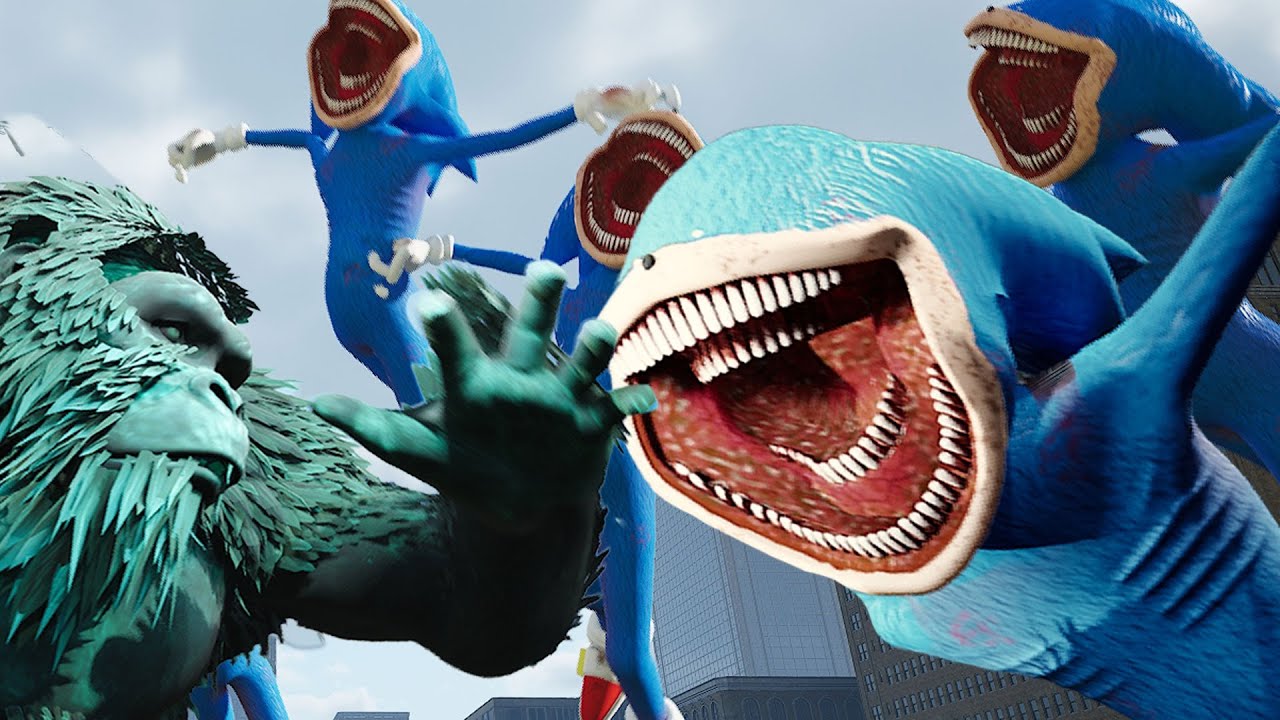 Shin Sonic tapes vs King Kong 2 | Shin Sonic Sad Origin Story Animation ep2 | Panda Mafia