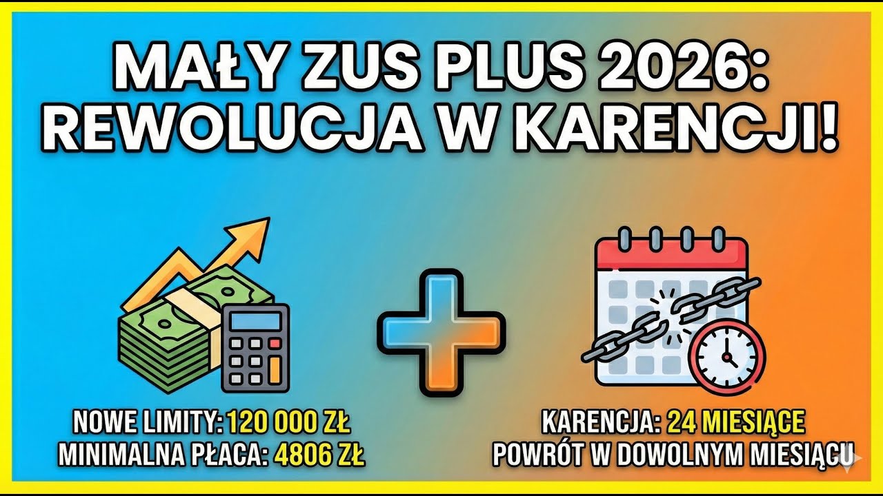 Mały ZUS Plus w 2026 roku. Nowe limity i rewolucja w karencji. Kompletny przewodnik