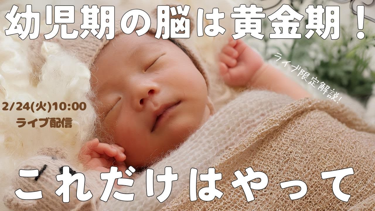 幼児期の脳は黄金期！これだけはやって