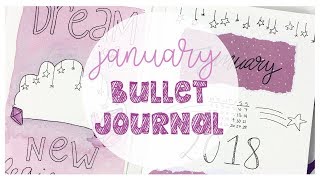 Bullet Journal Set Up for January 2018