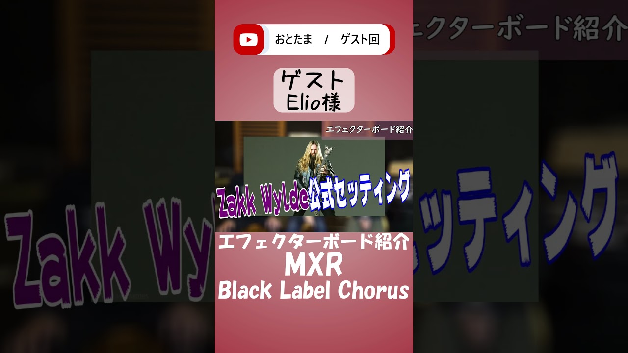 エフェクターボード紹介】MXR / [ZW-38]Black Label Chorus #おとたま