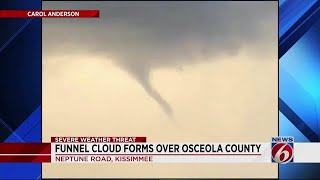 Funnel cloud forms over Osceola County