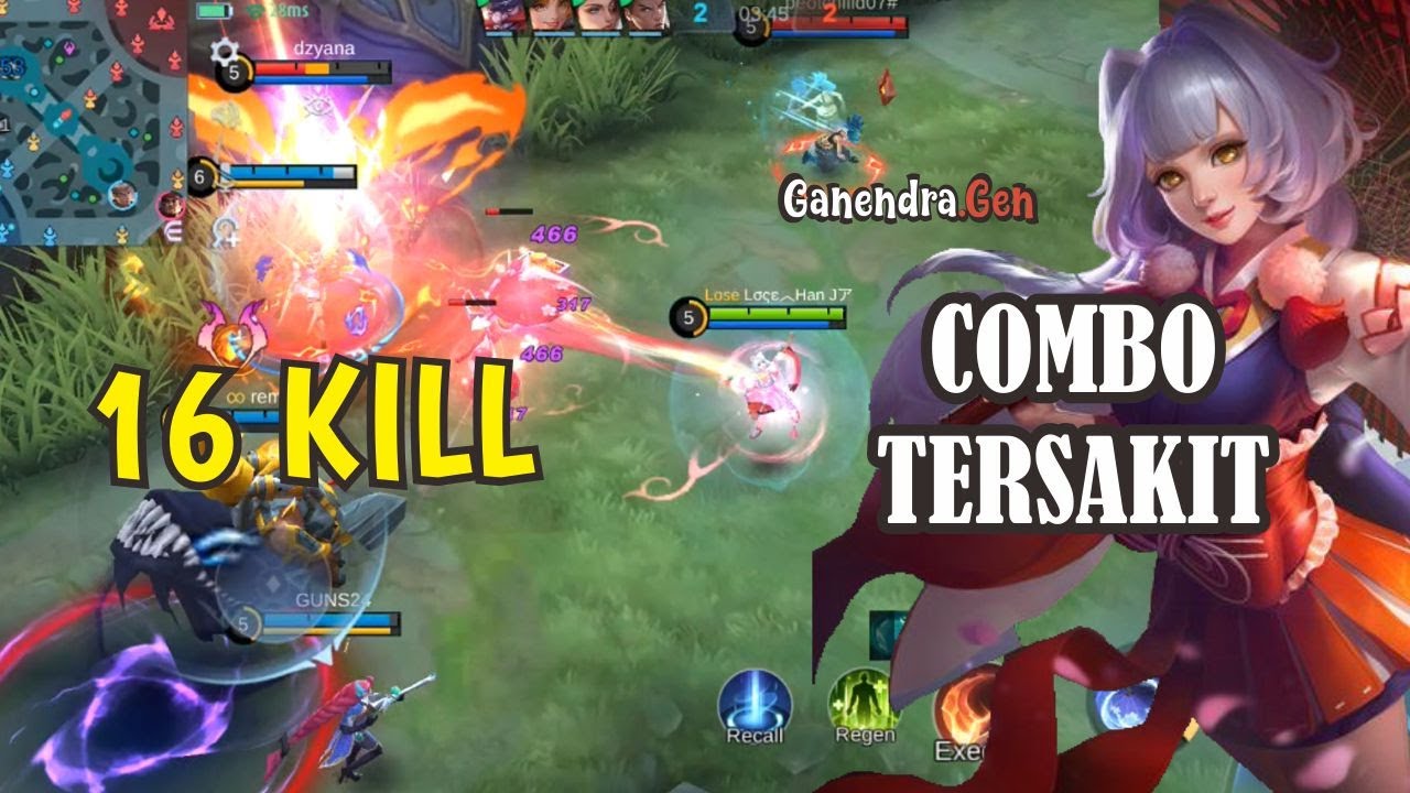 GAMEPLAY KAGURA MID LANNER COMBO KAGURA ITEM & BUILD KAGURA