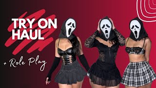 SCREAM MINI SKIRT TRY ON (ROLEPLAY)