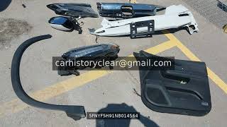 5FNYF5H91NB014564 | 2022 Honda Pilot 2Wd Touring 8 Passenger 38212 mi TX White Clear Front Drive Rea