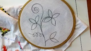 Sketch Drawing Art - Kadai Kamal Embroidery Design