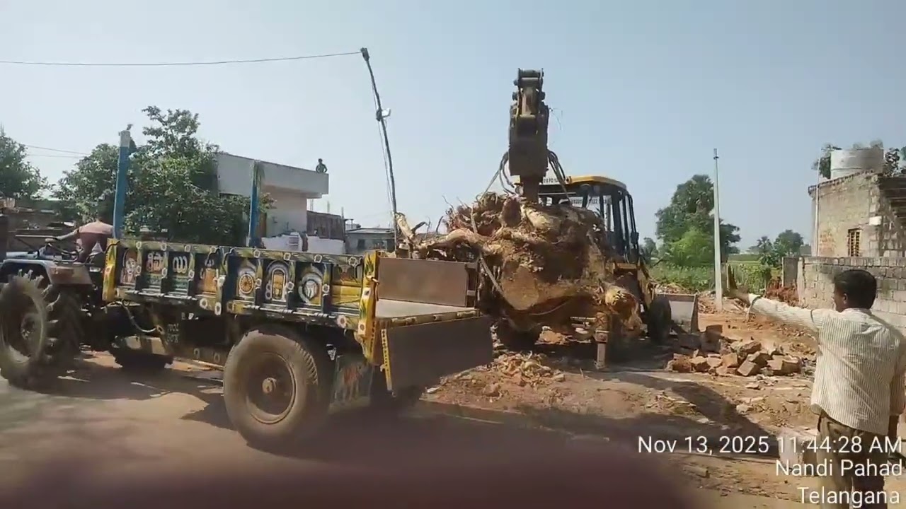 Jcb backloader work field in tank thanda 