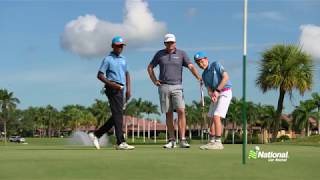 PGA Jr. League golfers play a round with Keegan Bradley