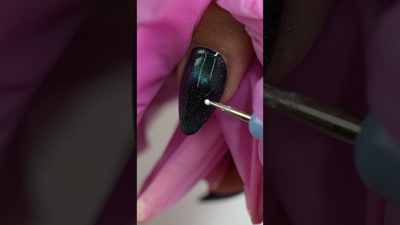 Galaxy Nails with Makartt's Magnetic Cat Eye Gel Polishes 🌌