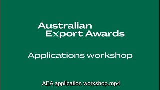 Australian Export Awards application workshop – 2024