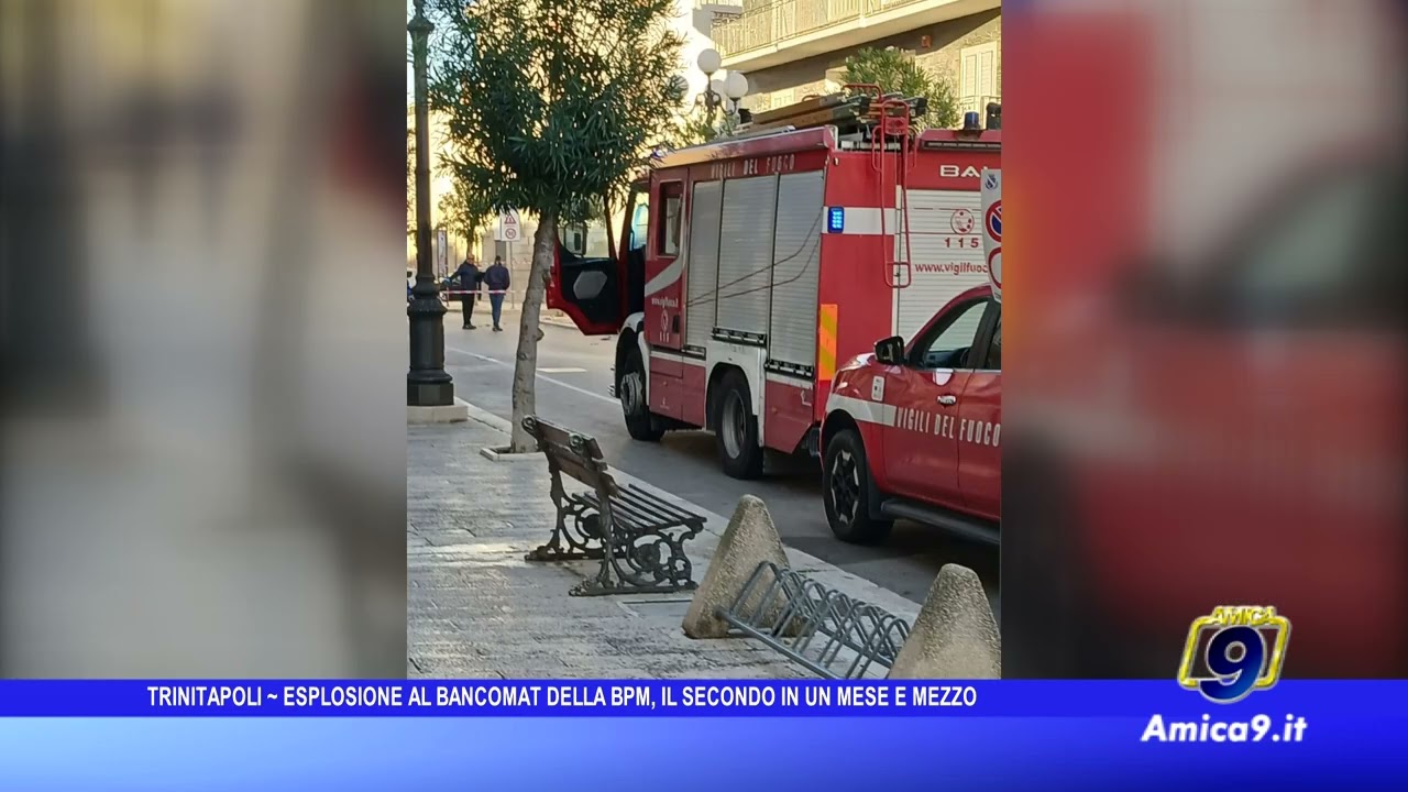 Trinitapoli ~ Esplosione al bancomat della BPM, il secondo in un mese e mezzo