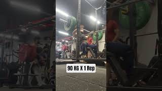 Did millitary press PR today - 90 KG X 1 #gymmotivation