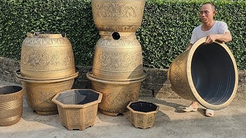 Mẫu chậu nhựa giả đồng cao cấp, trồng cây, trồng hoa, nuôi cá. #chaunhua #chaunhuagiadong