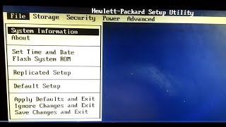 Bios Configuration Compaq | hp setup Utility