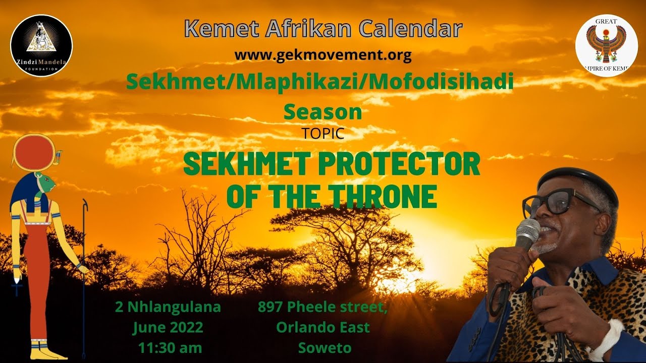 Great Empire of Kemet Bonabakhulu: Zindzi Mandela Foundation presents the Kemet/African Calendar