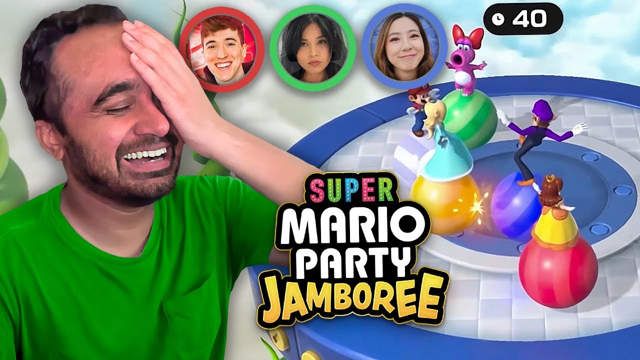 Squeex LOSES IT playing Super Mario Party Jamboree with Ellum, Fuslie, and Valkyrae!