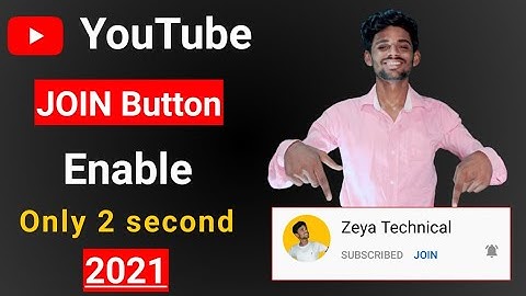 YouTube Join Button | Join Button kaise enable kare | How to Enable Join Button in YouTube 2021