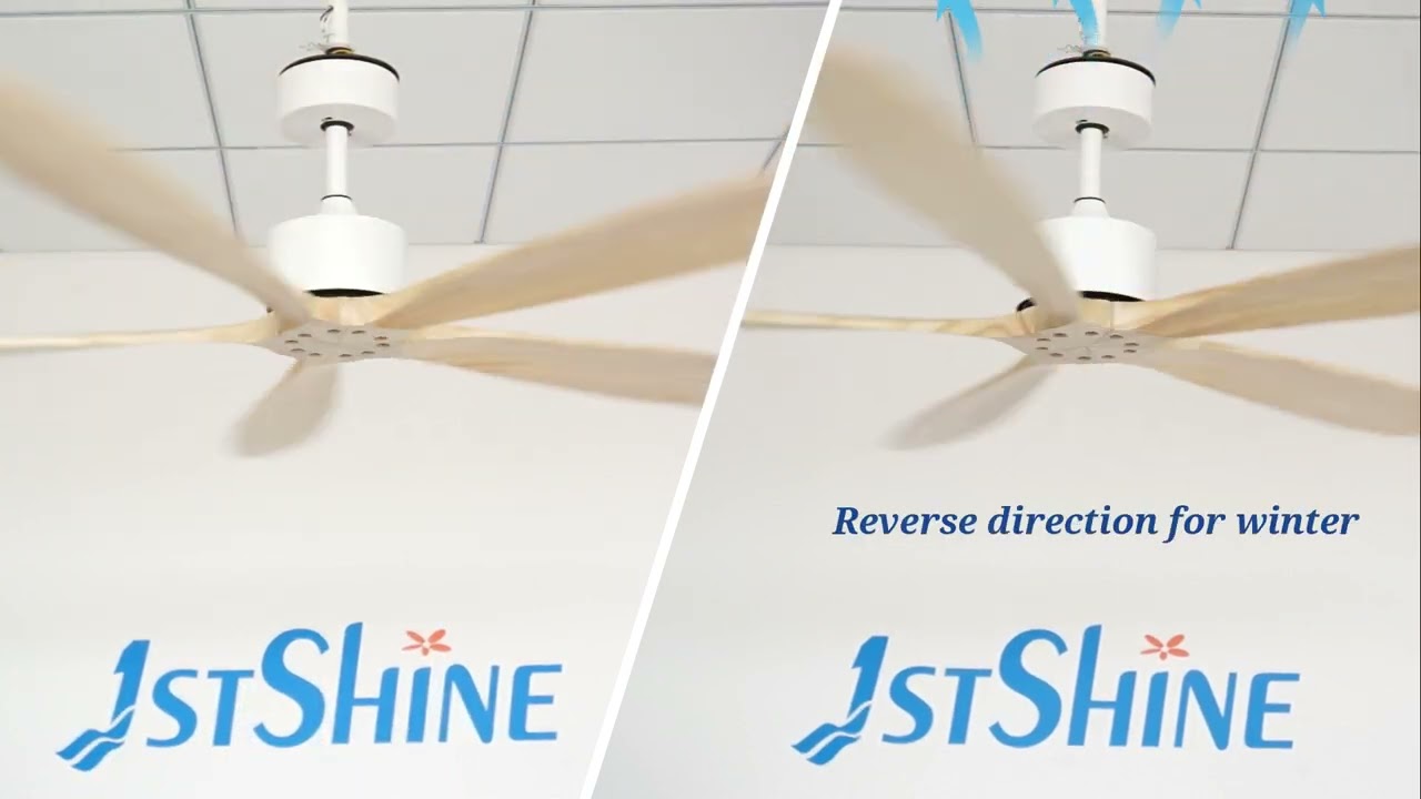 60 Inches 5 Wooden Blade Ceiling Fan With Five Speed DC Motor