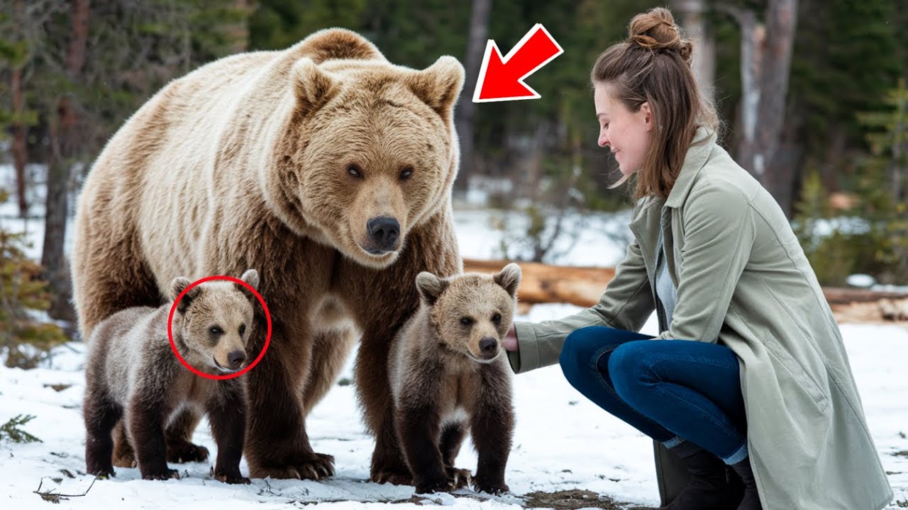 Abandoned Mother Bear Brings 6 Cubs Through the Snow, What Happens Next ...