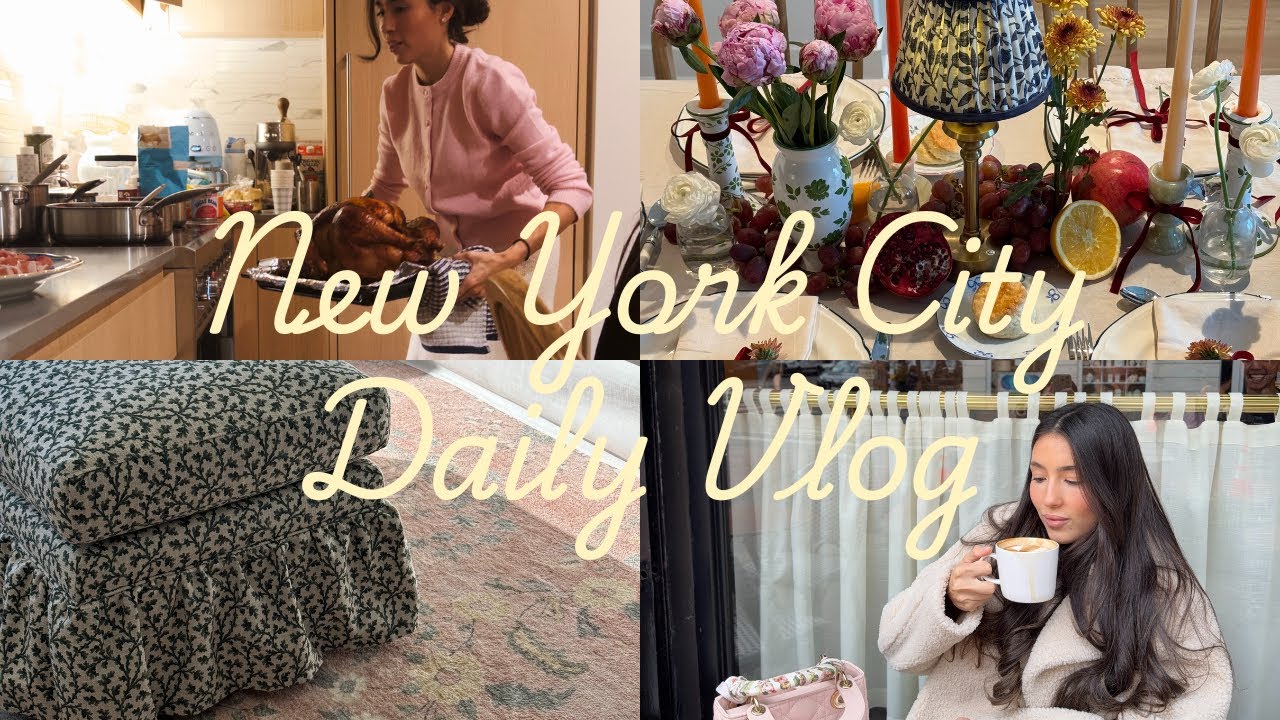 NYC VLOG - Friendsgiving, Tapete Novo e Reflexão Sobre Gravidez e  Zona de Conforto Morando em NYC