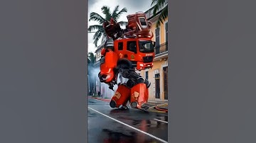 Amazing fire truck transforms into a robot #shorts
