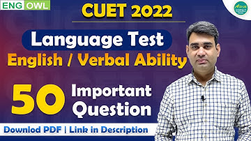 CUET 2022 English Language Test | Phase 2 | Most Important MCQ | General Test