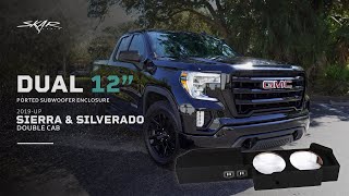 Skar Dual 12 Ported Subwoofer Enclosure for 2019-2024 Chevy Silverado GMC Sierra Double Cab