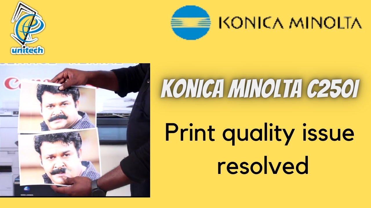 Konica Minolta C250i print quality issue resolving video. #Konica ...