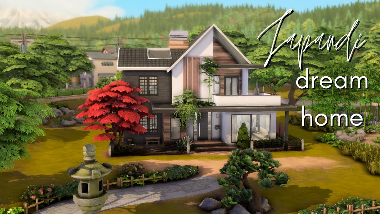 JAPANDI DREAM HOME - The Sims 4 Speedbuild | NO CC (& Let's talk