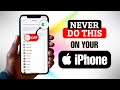 You need to STOP doing this on your iPhone!