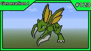 Minecraft Tutorial: Pokemon Pixel Art Scyther