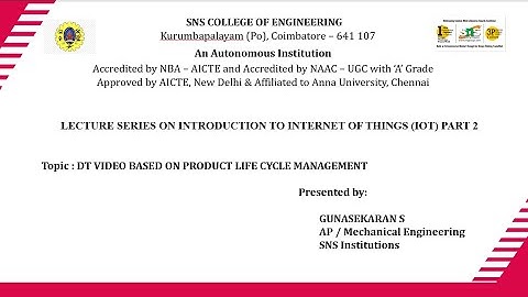 DT Video Based on Product life Cycle Management | PLCM |SNS Institutions