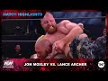 Jon Moxley and Lance Archer Brawl in Epic AEW World Championship Match on AEW Dynamite