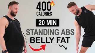 20 Min Standing Abs to LOOSE BELLY FAT (No Equipment, No Repeats) | By Fit Mo
