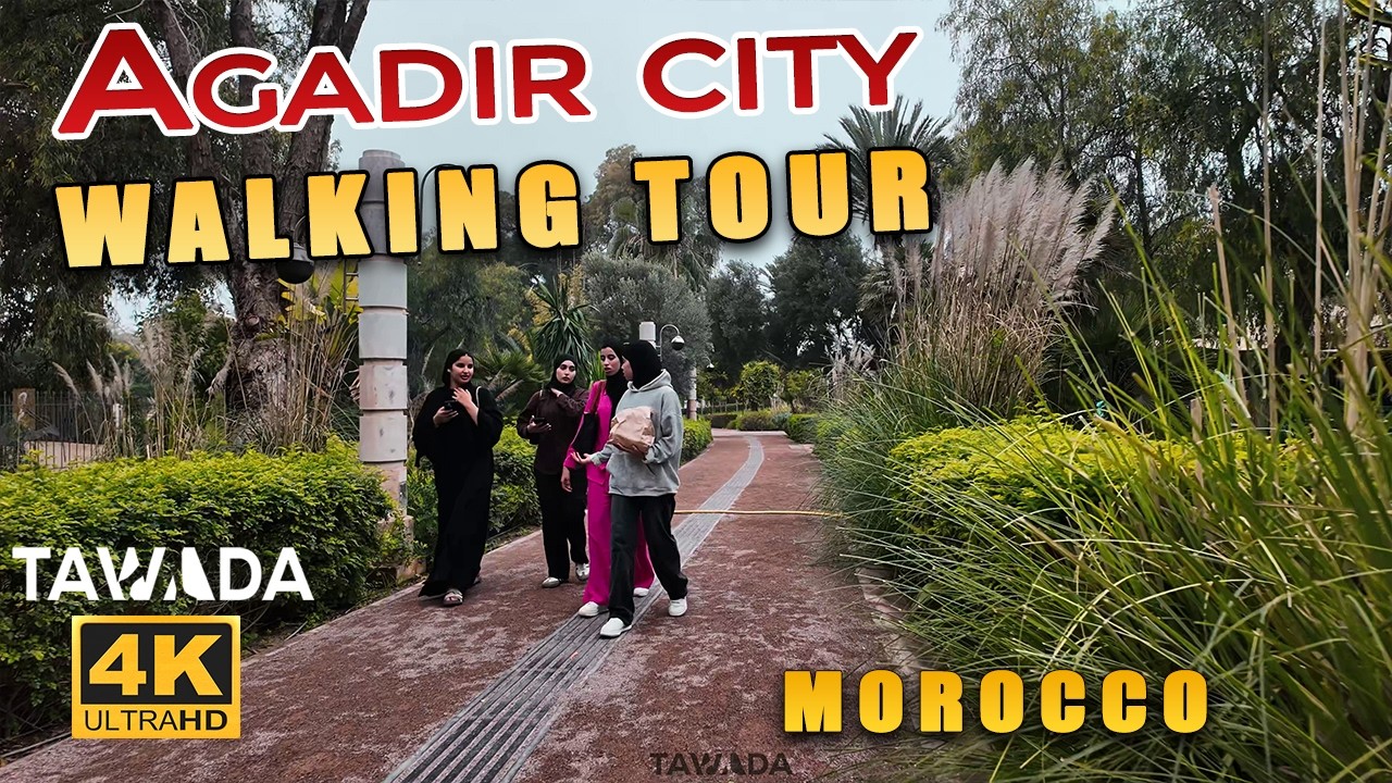 Agadir city walking tour 2026- Morocco 4K UHD