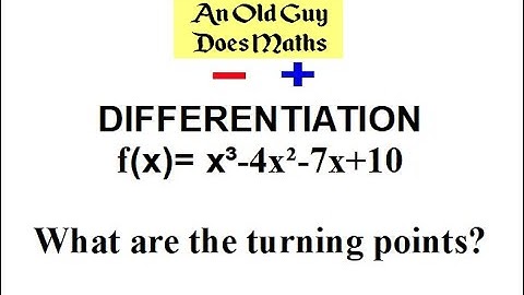 Cubics - Finding their turning points. f(x)= x³-4x²-7x+10