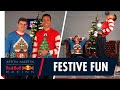 Festive fun  max verstappen and alex albon share gifts and jokes