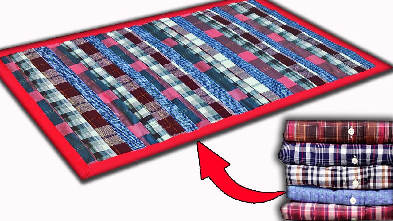 Превратите старые рубашки в тряпку - Коврик - Ковер