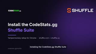 Install the CodeStats.gg Shuffle Suite — Shuffle Auto-Claimer + Chat Rain Bot