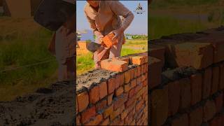 Brick Wall Construction Process | Perfect Masonry Work 🔥 Fast & Professional Building Skills #brick