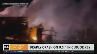 Fatal, fiery big rig crash snarls traffic on US 1 in lower Florida Keys