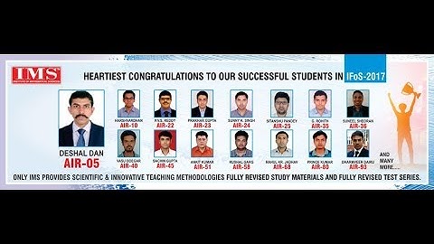 CSE IFoS Result 2017 with Mathematics Optional