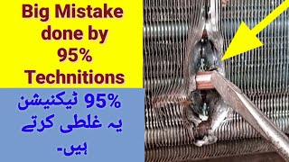 split ac cooling coil center leakage repairing|split ac cooling coil repair in urdu hindi