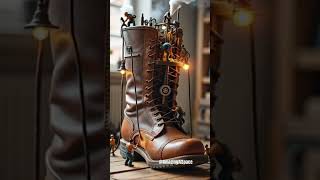 Tiny workers building a factory inside giant boot 👢 #shortvideo #aivideo #viralvideo